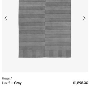 Nordic Knots 8’ x 10’ Lux 2 Gray Plush Rug (brand new in packaging)